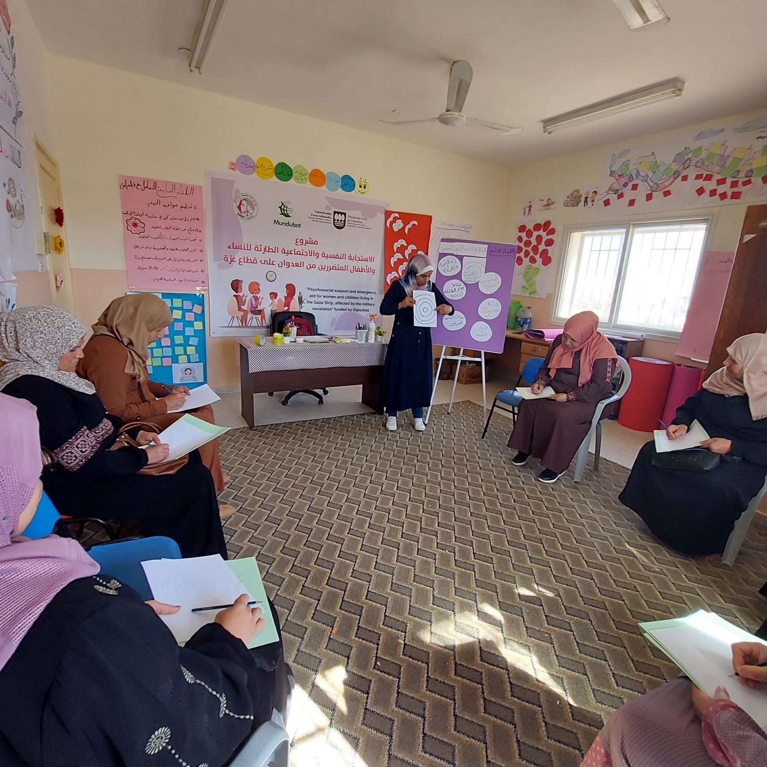 اتحاد لجان المرأة الفلسطينية يستمر في تنفيذ جلسات الدعم النفسي والاجتماعي في مدينة بيت حانون